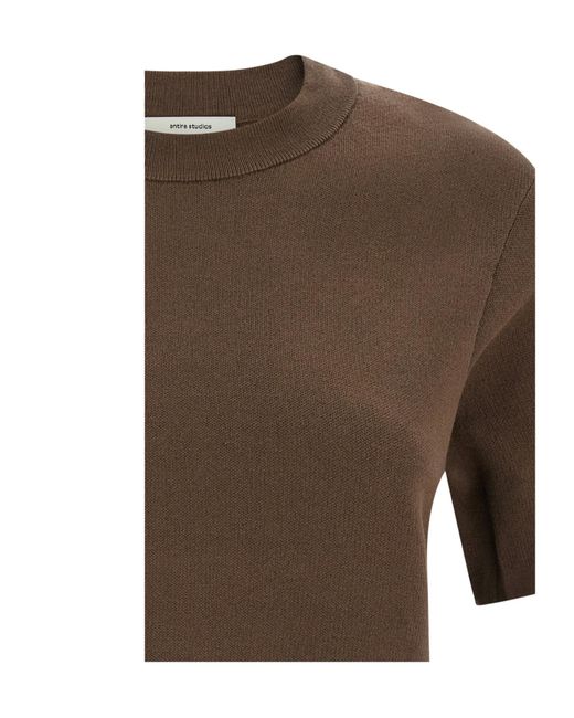Entire studios Brown Slim Fit Crew Neck T-Shirt