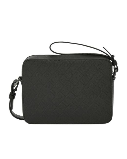 Ferragamo Black Ferragamo Monogram Shoulder Bag for men