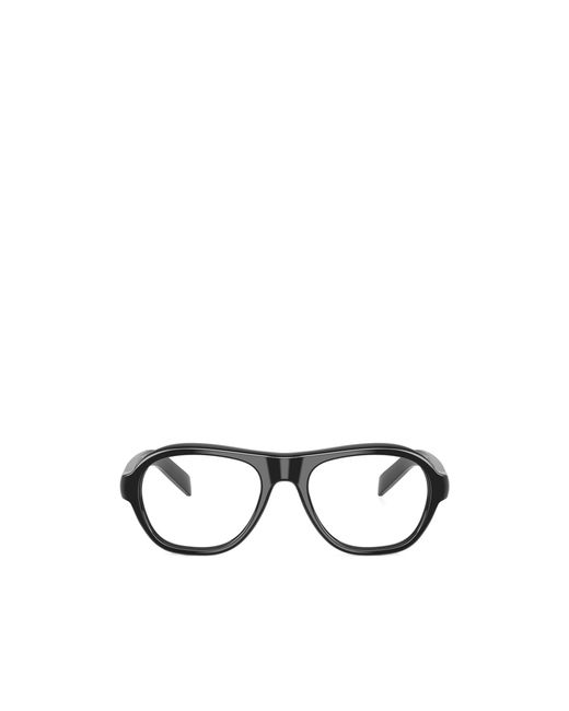 Prada White Eyewear Oval Frame Glasses
