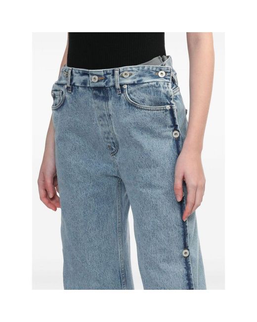 Y. Project Blue Collapsable Waist Jeans for men