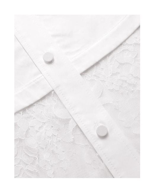 Zimmermann White Valiant Lace Tunic Shirt