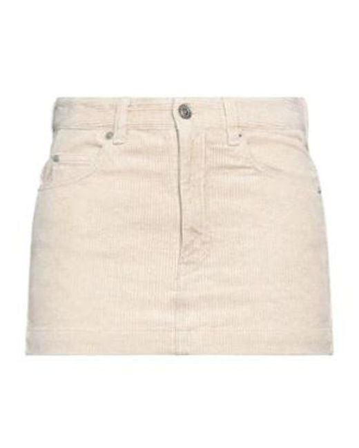 Isabel Marant Natural Corduroy High-Waisted Mini Skirt