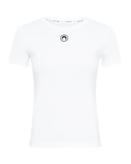 MARINE SERRE White Logo Baby T-Shirt