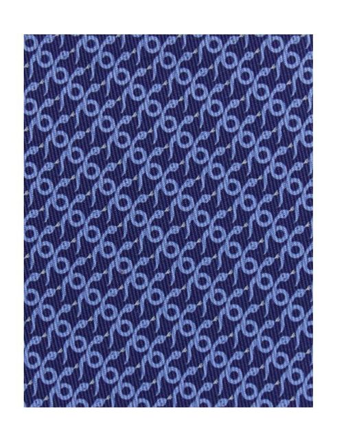 Ferragamo Blue Mamba Print Tie for men
