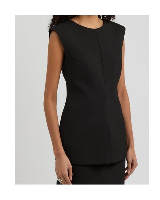 Rohe Black Open-Back Woven Top