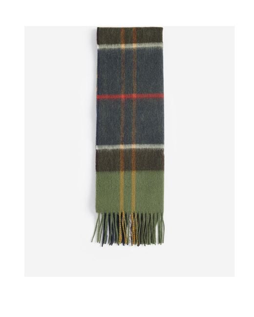 Barbour Multicolor Checked Fringed Scarf for men