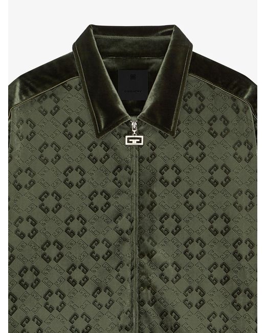 Givenchy Green Monogram Velvet Jacket for men
