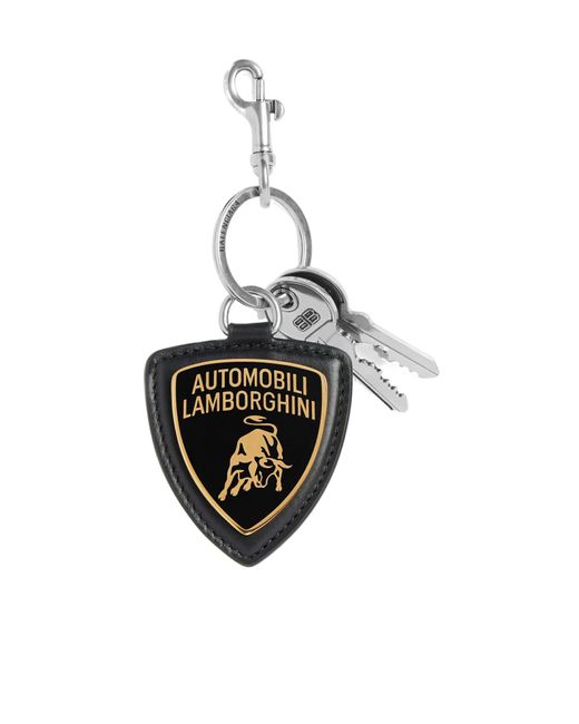 Balenciaga Gray Shield Charm Keyring for men