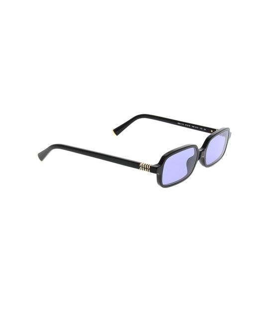 Miu Miu Black Rectangle-Frame Sunglasses