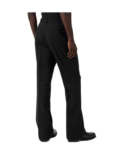 Amiri Black Wide Leg Trousers for men