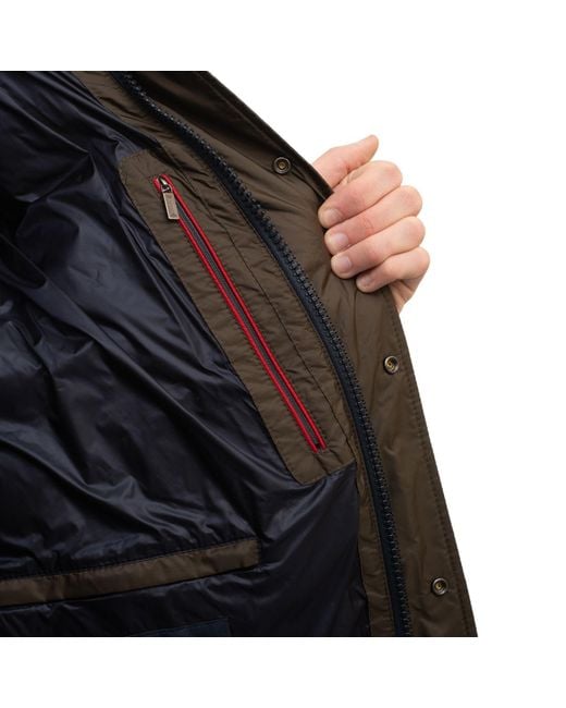 Paul & Shark Brown Long-Sleeved Quilted Down Jacket for men