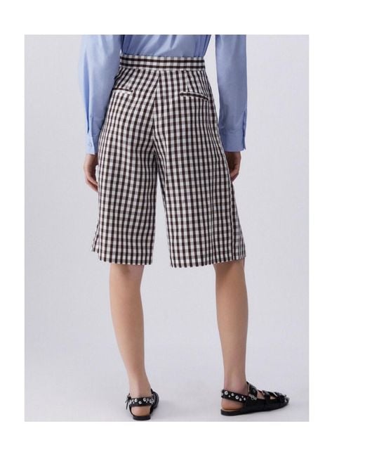 Liu Jo Blue Gingham Bermuda Shorts