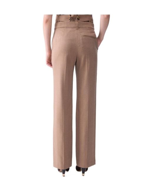Liu Jo Brown Straight Trousers