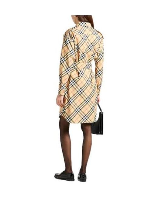 Burberry Natural Printed Shirt Dress
