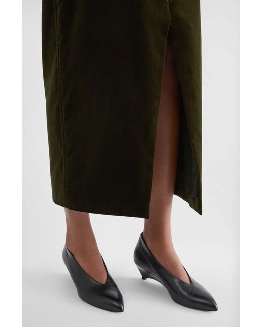 Jil Sander Black Front-Slit Maxi Skirt