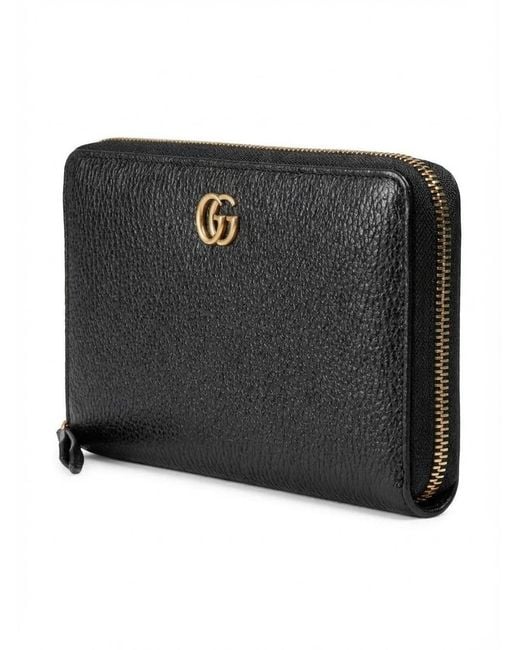 Gucci Black Double G Zip-Around Wallet