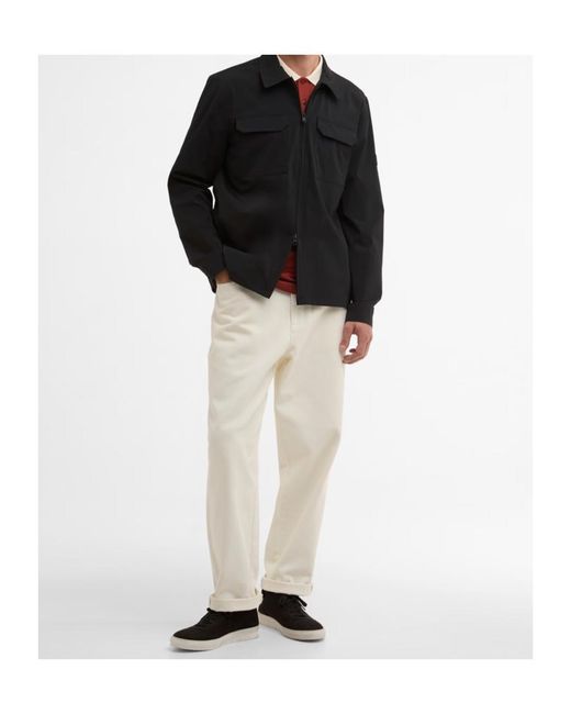 Barbour Blue Zippered Long-Sleeved Casual Jacket for men