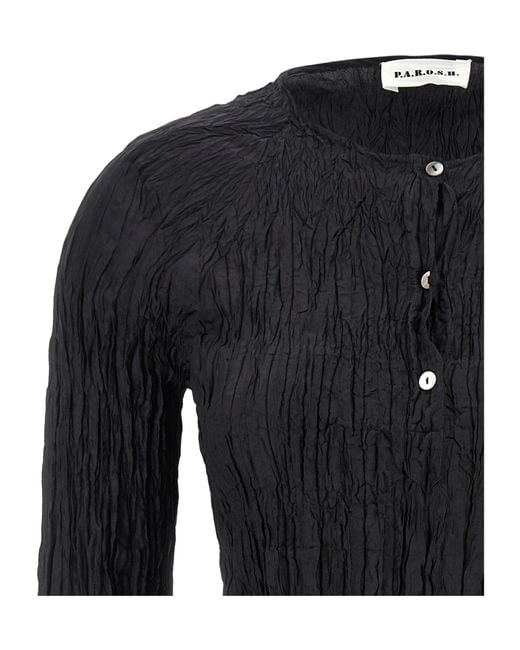 P.A.R.O.S.H. Black 'soph' Blouse