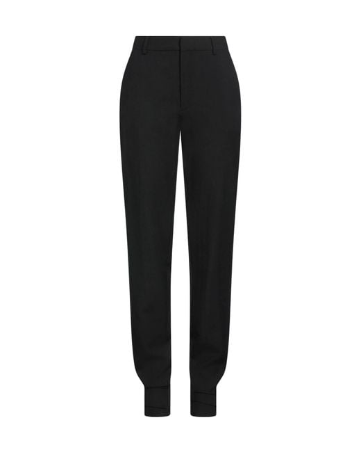 Saint Laurent Black Wool Slim-Fit Trousers