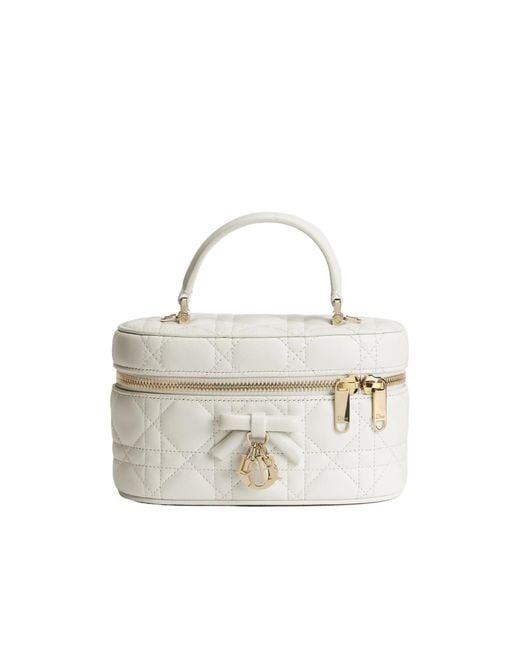 Dior White Zippered Cosmetic Bag