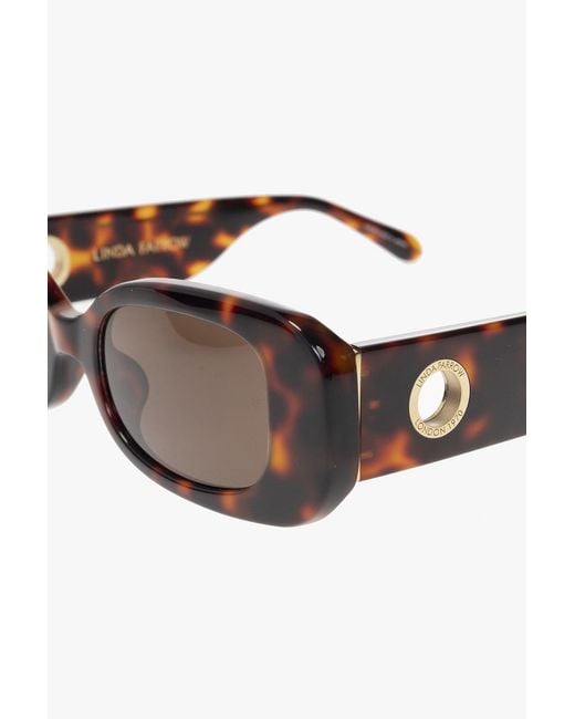Linda Farrow White Logo Sunglasses