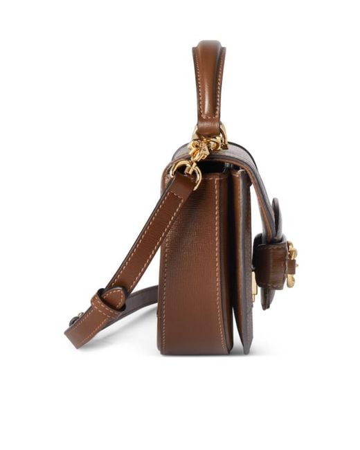 Gucci Brown Horsebit 1955 Mini Top Handle Bag