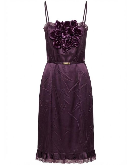 Gucci Purple Silk Satin Dress