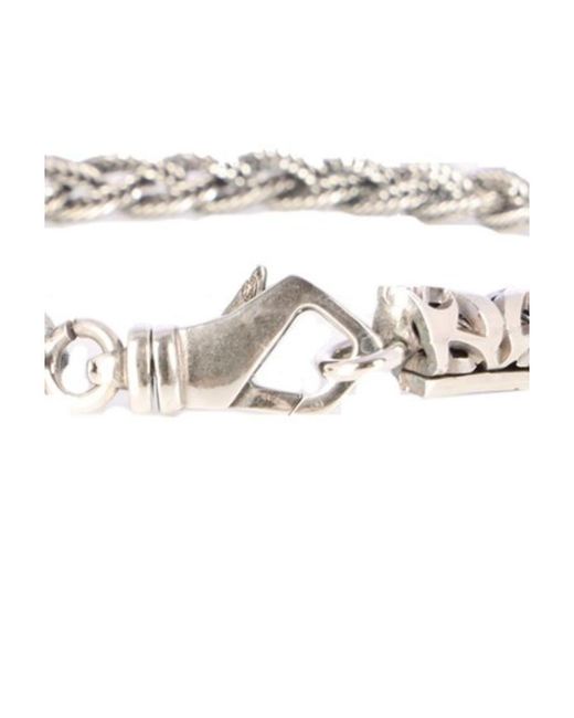 Emanuele Bicocchi White Tiny Braided Bracelet for men