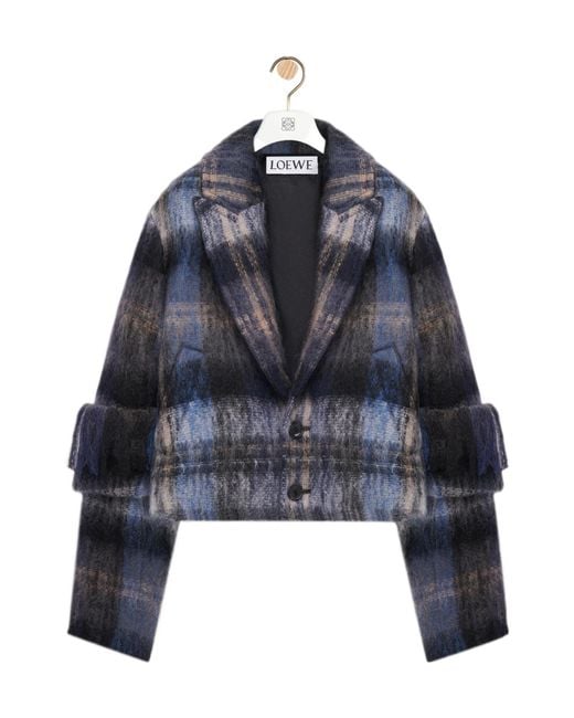 Loewe Blue Mohair And Wool-Blend Jacket