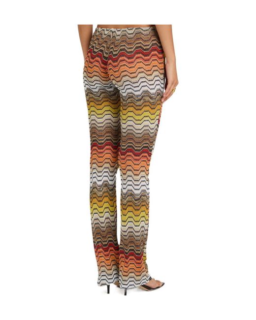 Missoni Multicolor Metallic-Knit Beach Trousers