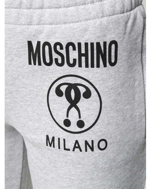 Moschino White Logo Printed Sweatpants