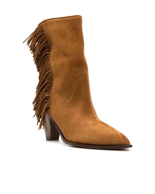 Aquazzura Brown Marfa Bootie 70