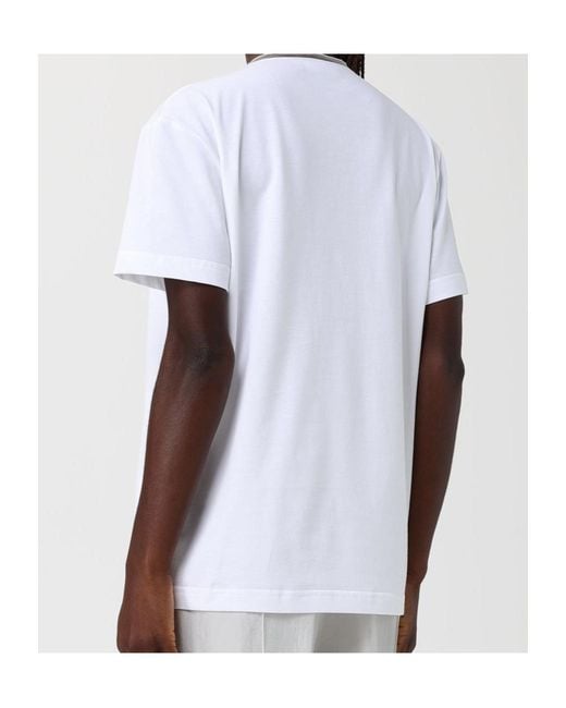 Fabiana Filippi White V-Neck Jersey T-Shirt