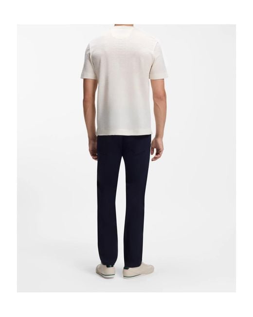 Boss White X Aston Martin C-Thompson Logo-Patch T-Shirt for men