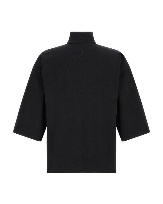 Thom Krom Black Ms 196 Oversized Half-Zip Sweatshirt for men