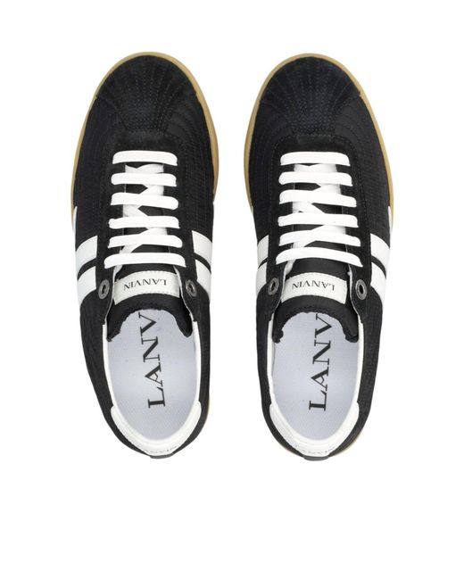 Lanvin Blue Round-Toe Sneakers