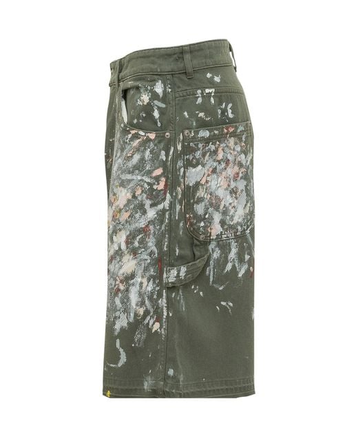 GALLERY DEPT. Green Platoon Painter Bermuda Shorts for men