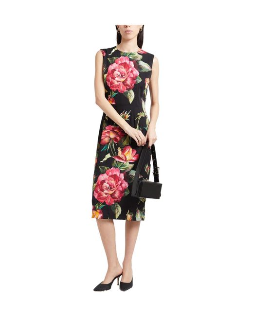 Dolce & Gabbana Red Midi Dress