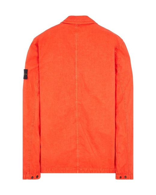 Stone Island Red Logo Decal Casual Jacket for men