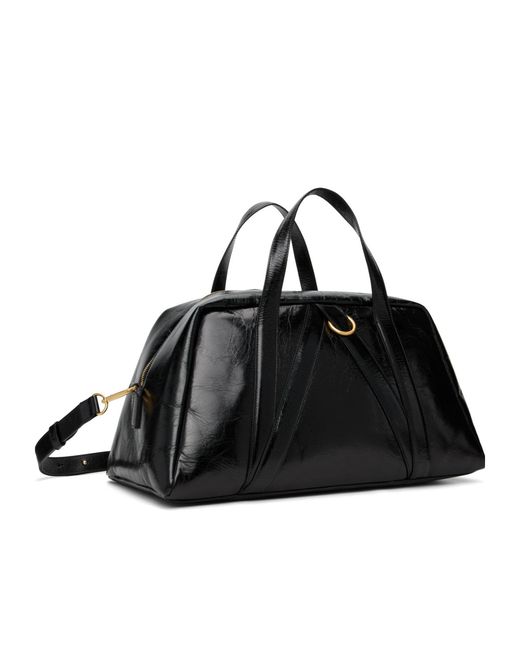 Willy Chavarria Black Bolero Large Double Zipper Shoulder Bag