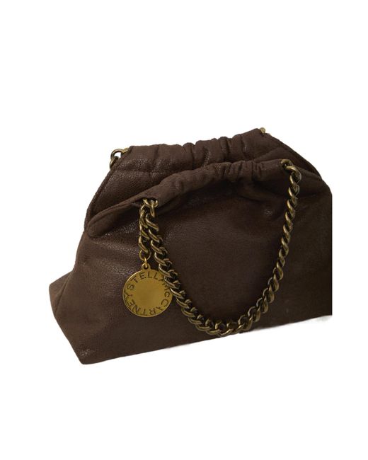 Stella McCartney Brown Falabella Chain Liniked Mini Tote Bag