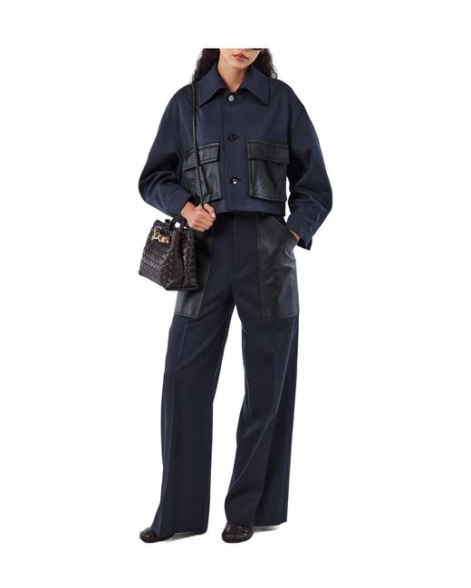 Bottega Veneta Blue Cropped Jacket
