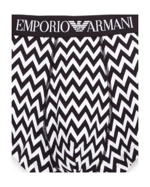 Emporio Armani Black And Fancy Printed Underwear for men
