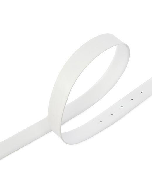 Pinko White Logo Detailed Buckled Belt