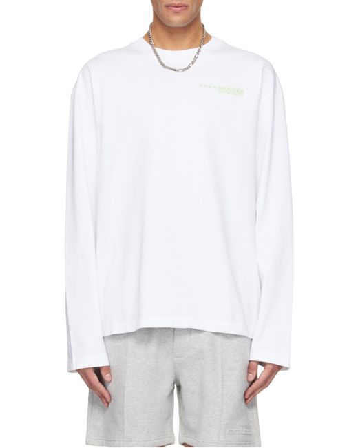 Casablanca White Glitch Orchid Long-Sleeve T-Shirt for men
