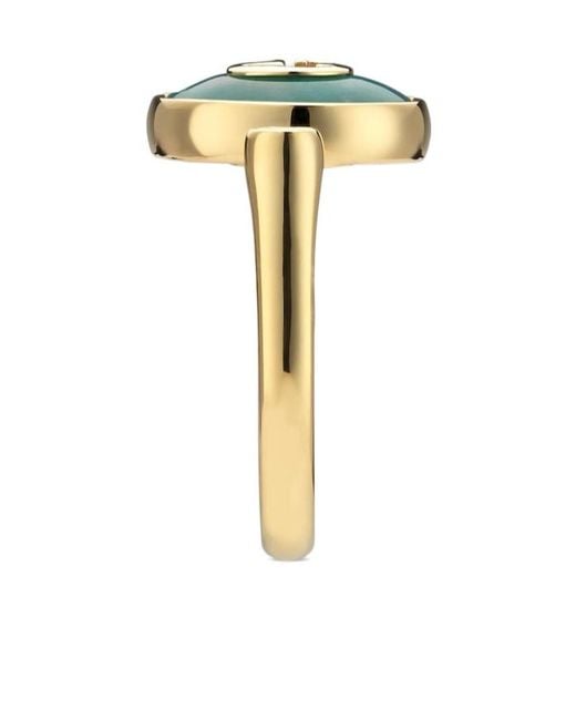 Gucci Green Interlocking 18K Ring