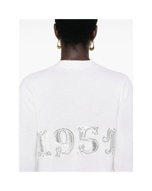 Max Mara White Long-Sleeved Cardigan