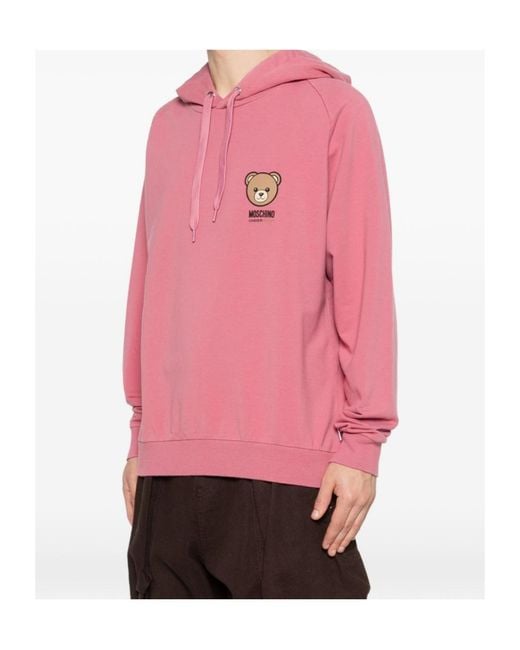 Moschino Pink Bear Hoodie for men