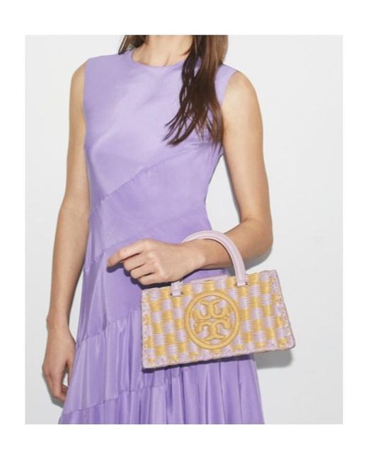 Tory Burch Metallic Woven Logo Tote