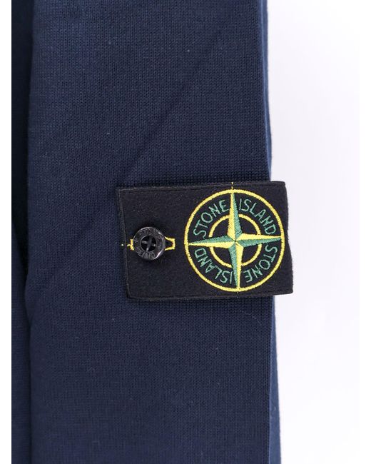 Stone Island Blue Compass Patch Crewneck Jumper for men